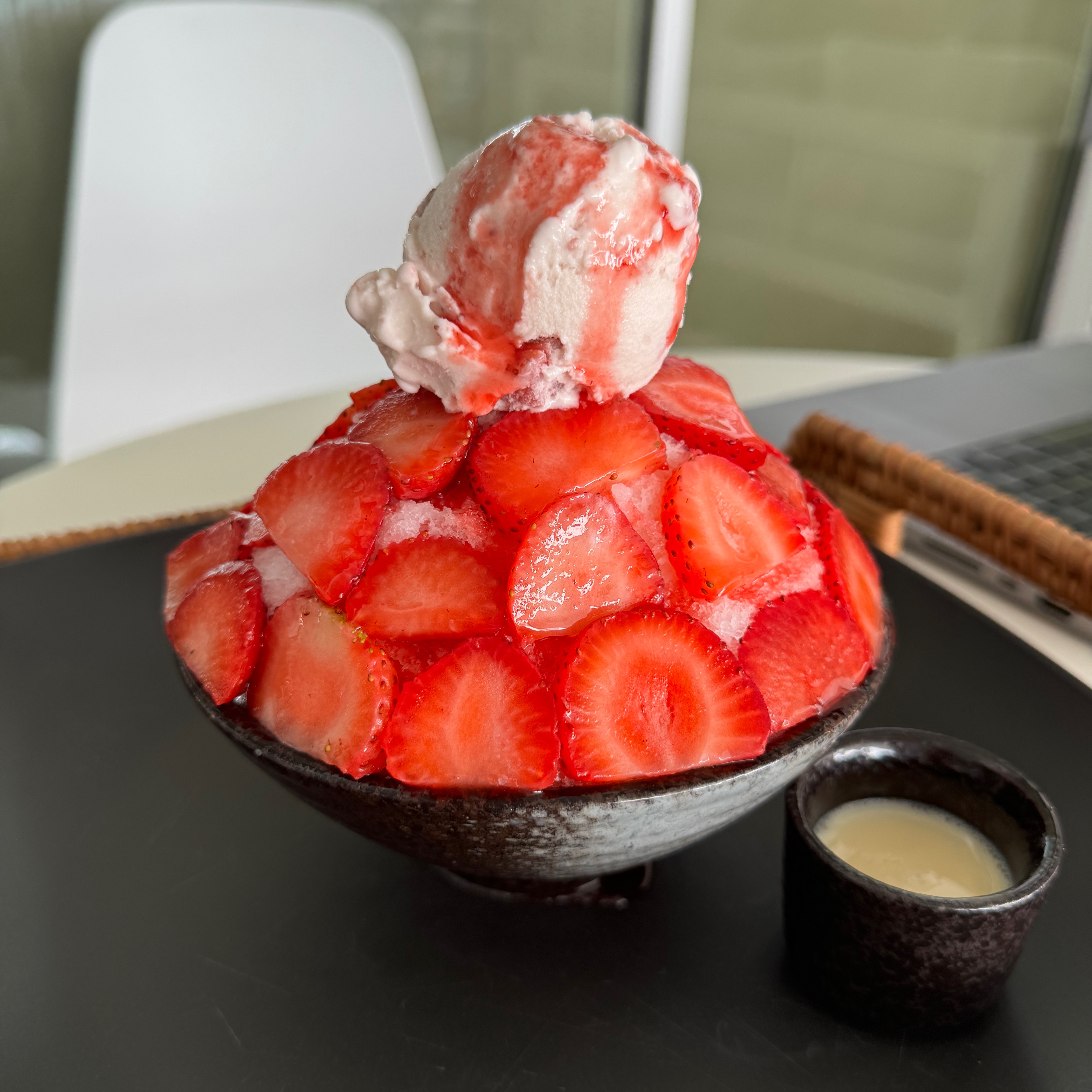 Strawberry Bingsu $16 (was $11) Small at Ooyoo Cafe on #foodmento http://foodmento.com/place/15059