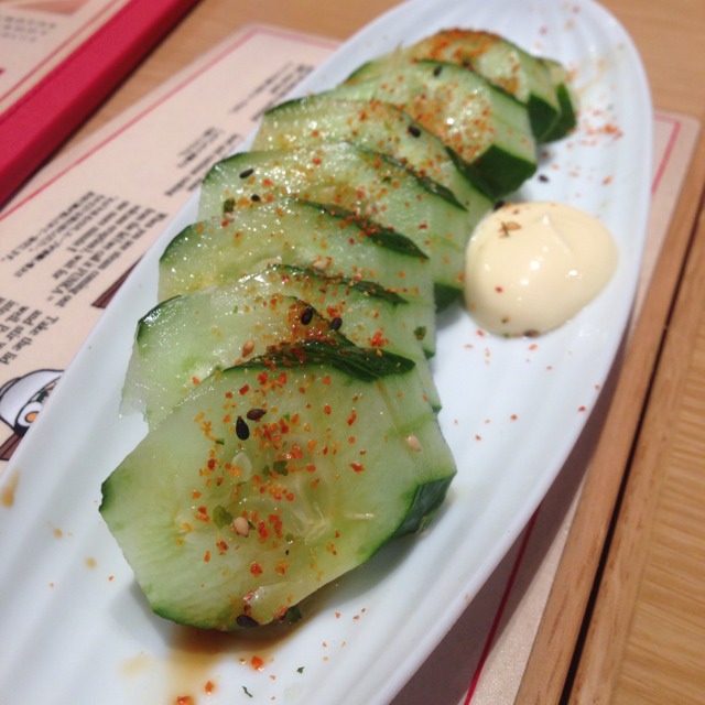 Sliced Cucumber Seasoned With Salt at Tonkotsu Kazan Ramen 豚骨火山 on #foodmento http://foodmento.com/place/1509