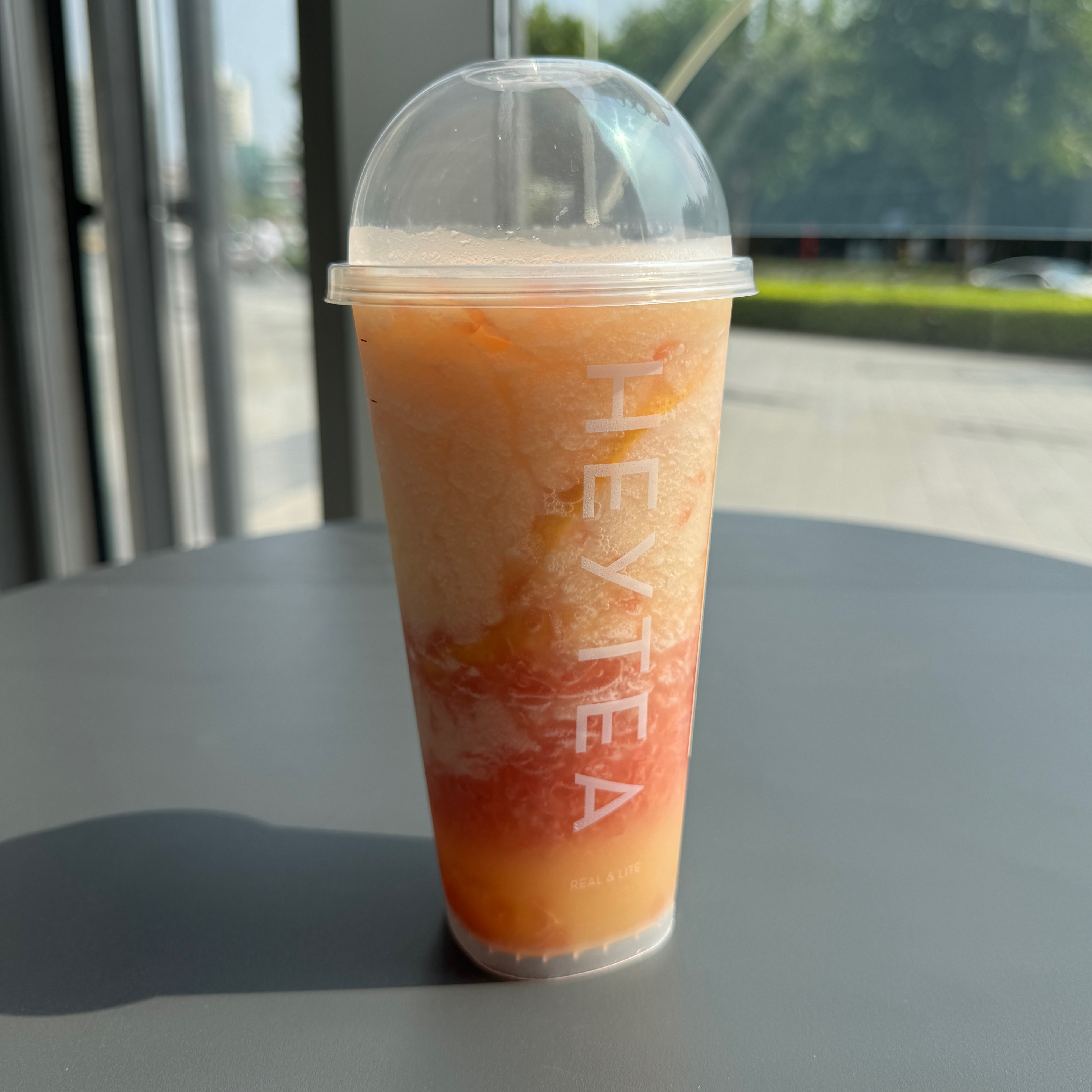 Fleshy Peach & Plum $18 at HEYTEA changfeng joy city on #foodmento http://foodmento.com/place/15179
