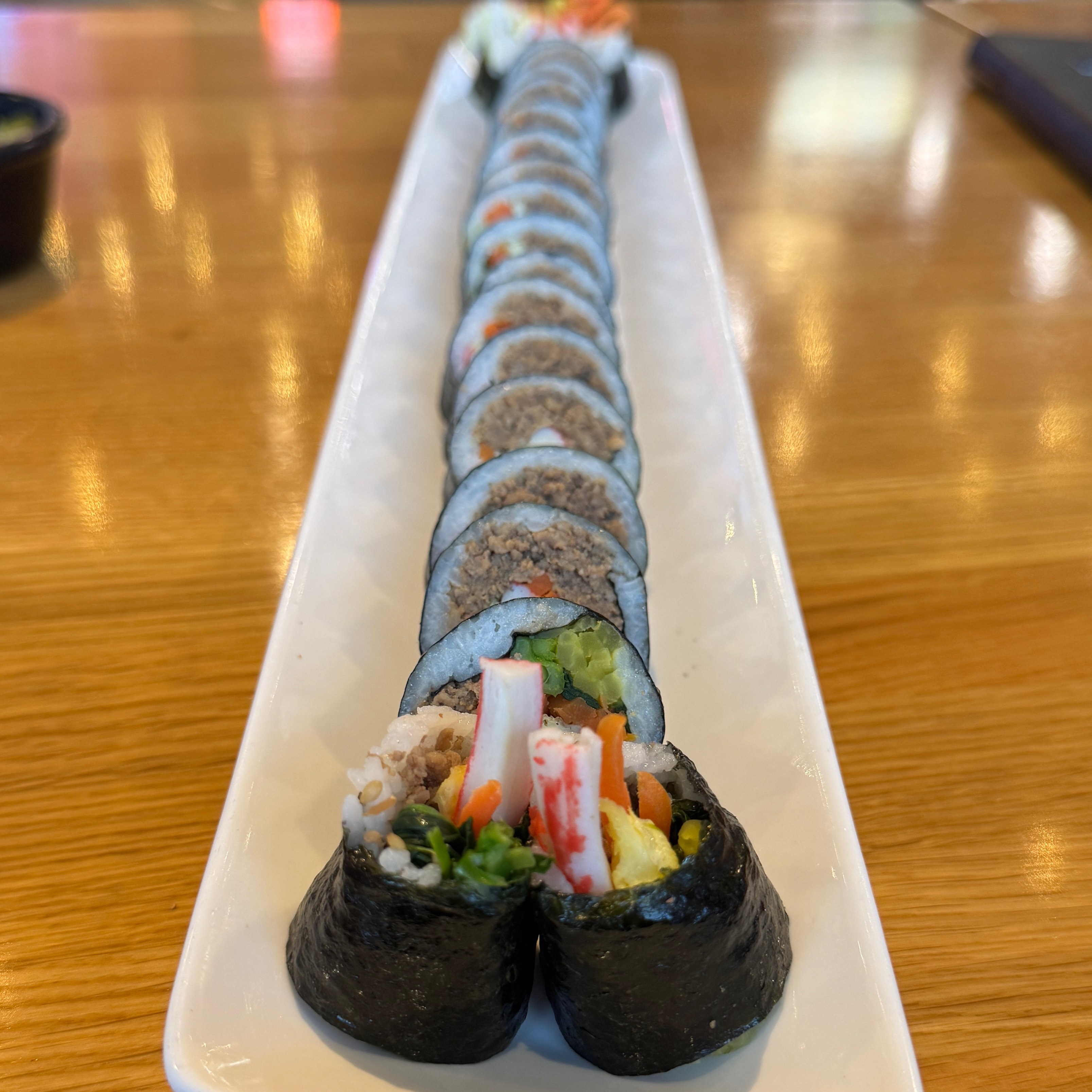 Marinated Beef Kimbap $10 at KIMBAP PARADISE on #foodmento http://foodmento.com/place/15434