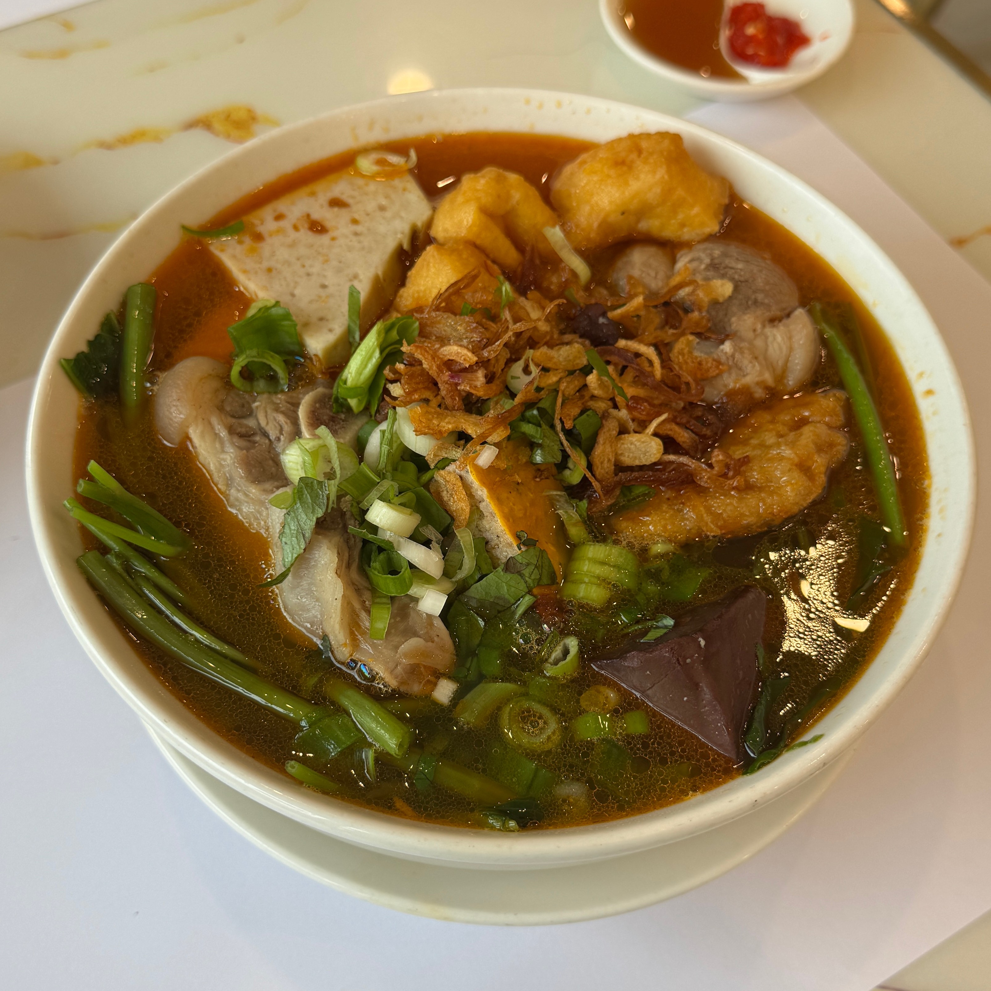 Canh Bun (House Special Tomato Soup W Thick Vermicelli) $15.50 on #foodmento http://foodmento.com/dish/60470