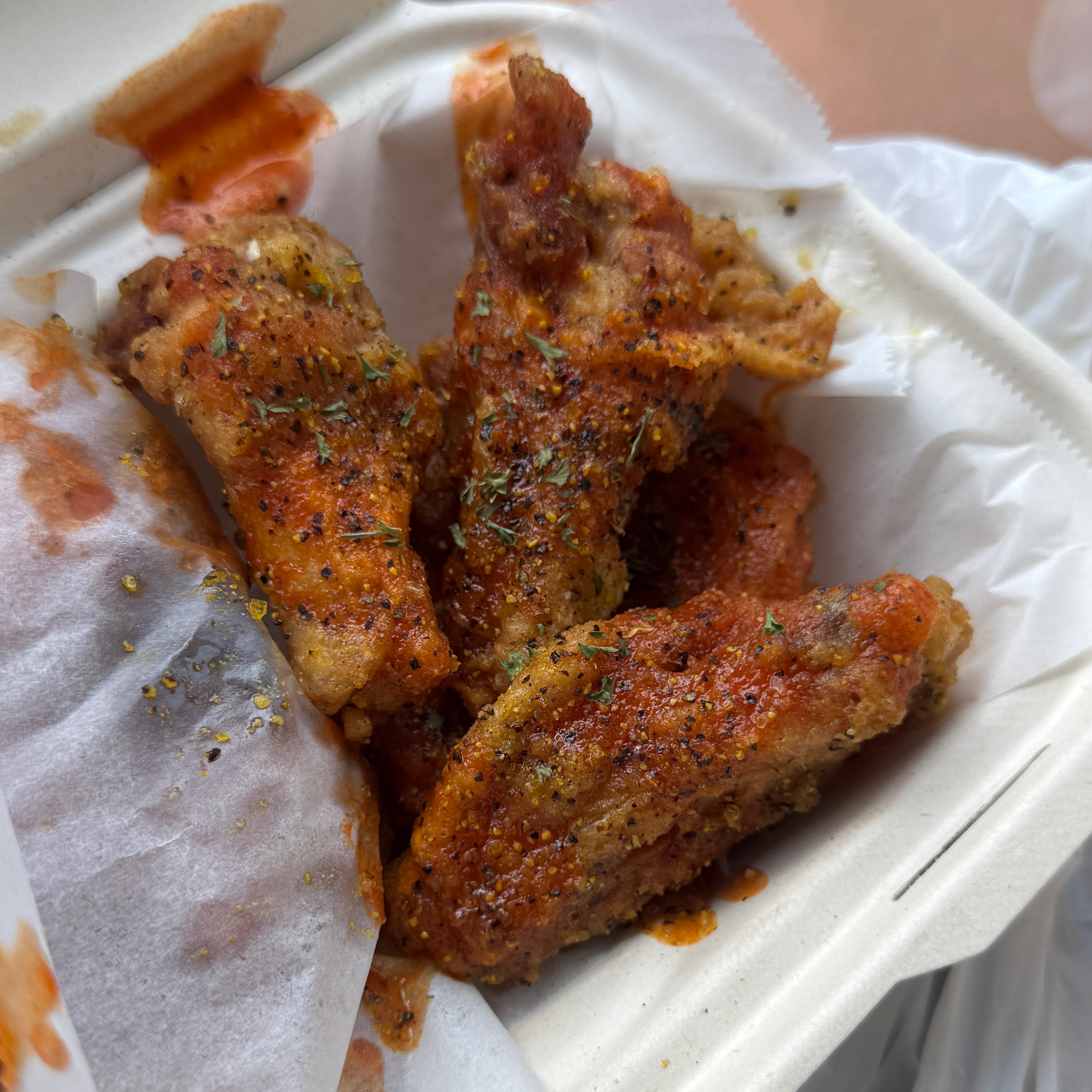 Wings 2 Go Special (Lemon Pepper W Hot Sauce) $16 For 10 on #foodmento http://foodmento.com/dish/60547