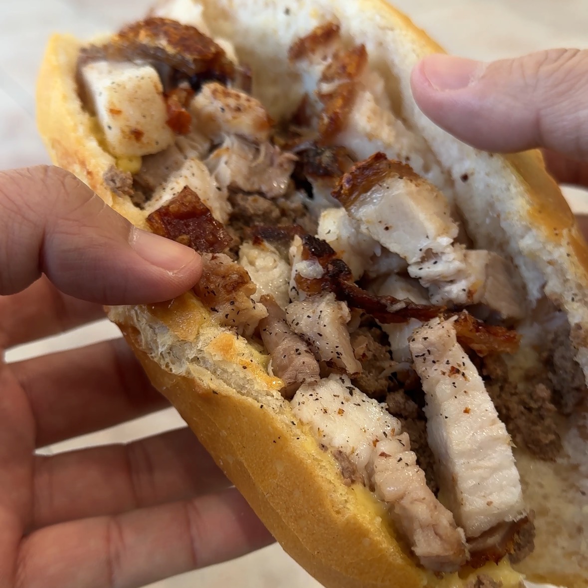Pork Belly Banh Mi $10 at Banh Mi Hoa Phat 2 on #foodmento http://foodmento.com/place/15972