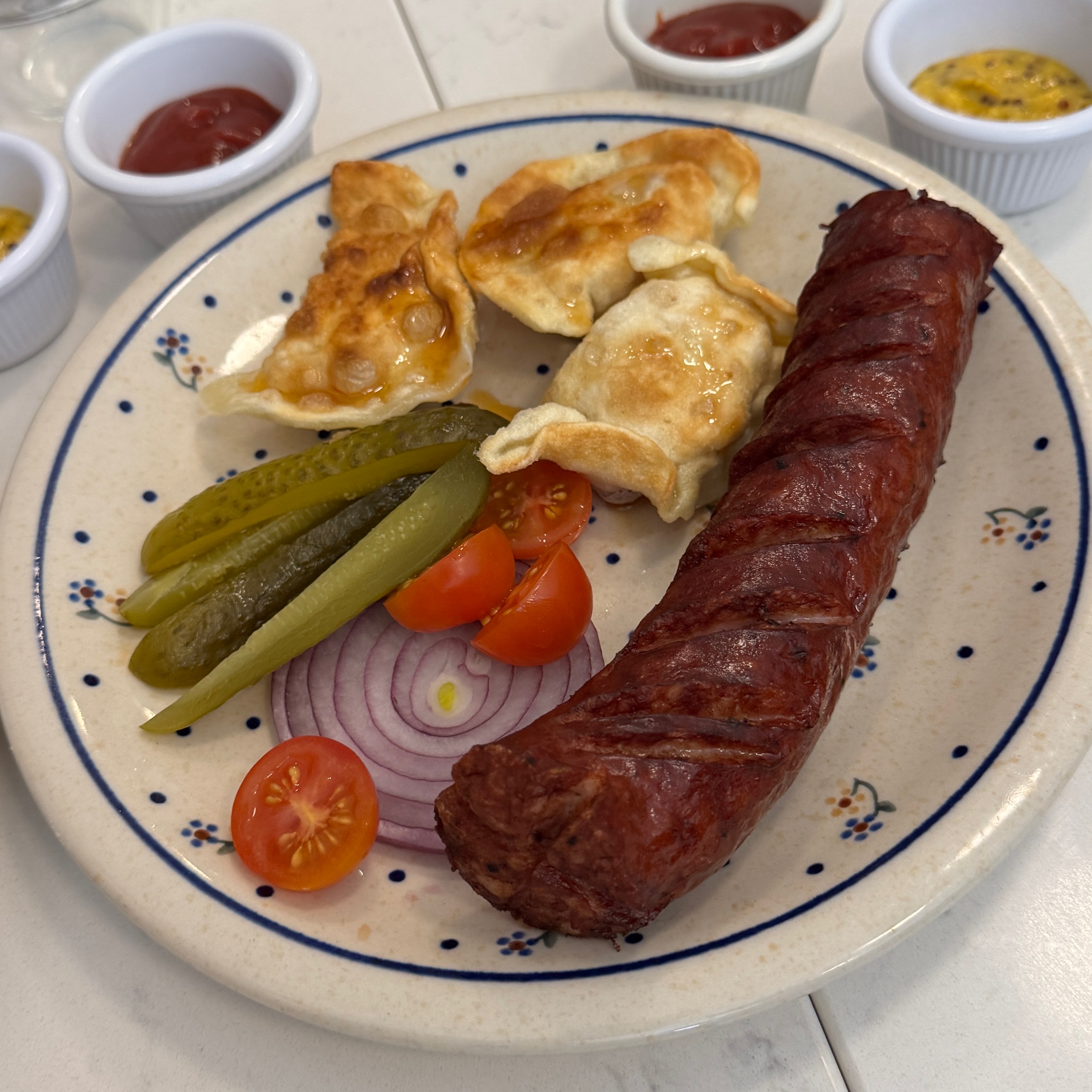 Kielbasa Plate $17.50 at Pierozek on #foodmento http://foodmento.com/place/16007