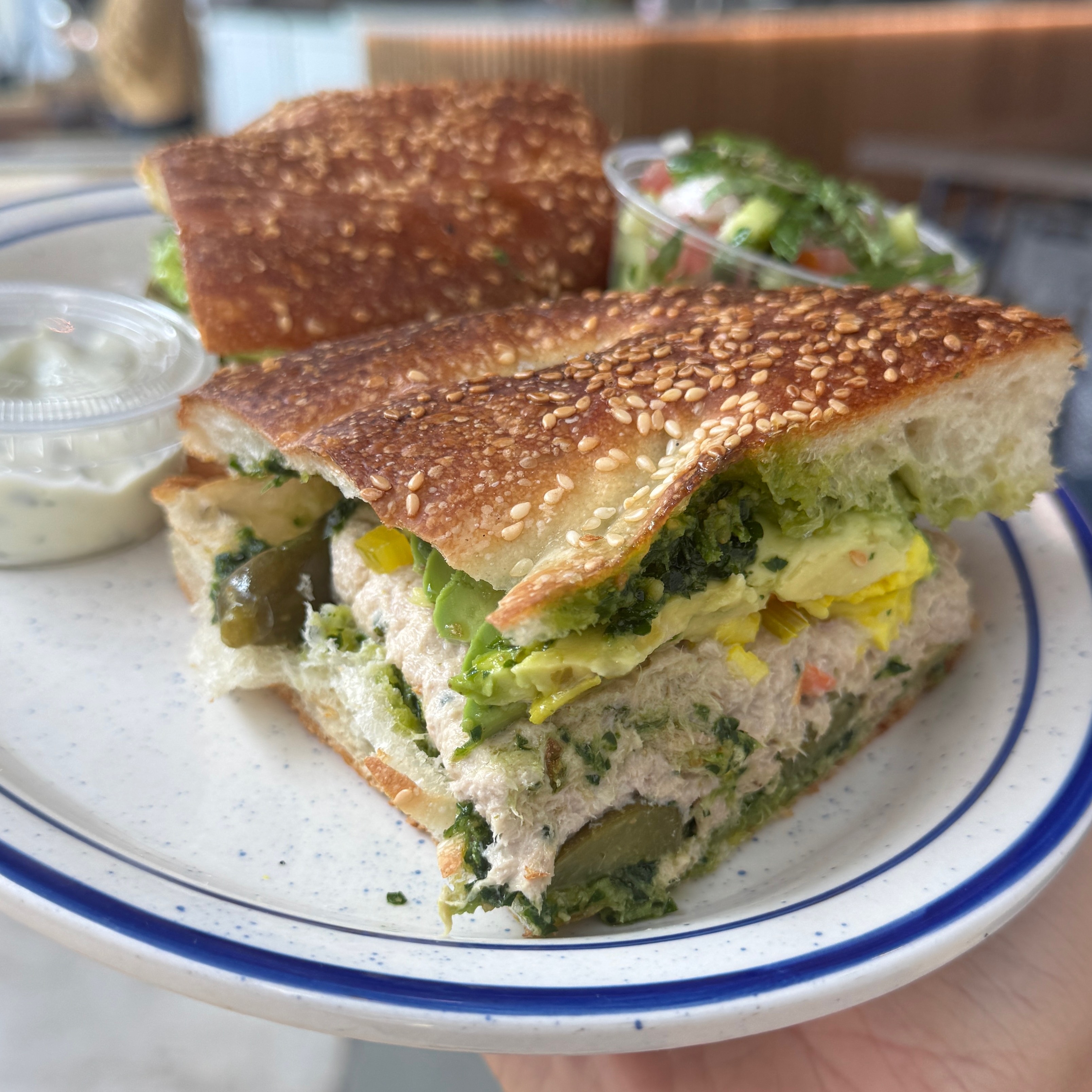 Barbari Tunacado Sandwich $18 at Meymuni Cafe on #foodmento http://foodmento.com/place/16046