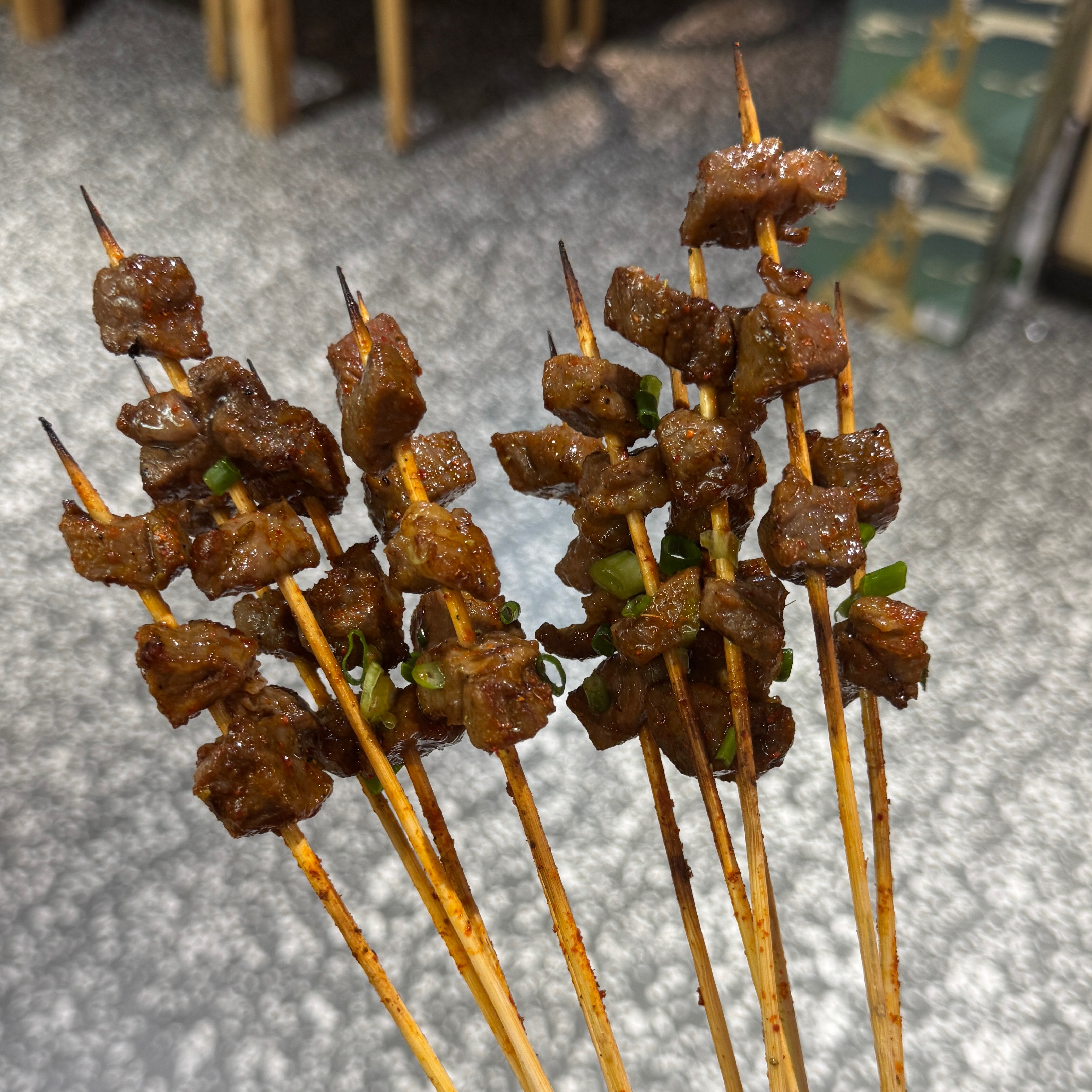 Beef Skewers Y16 at Jiuchuan Xiangxi Xiaochuan Barbecue on #foodmento http://foodmento.com/place/16178