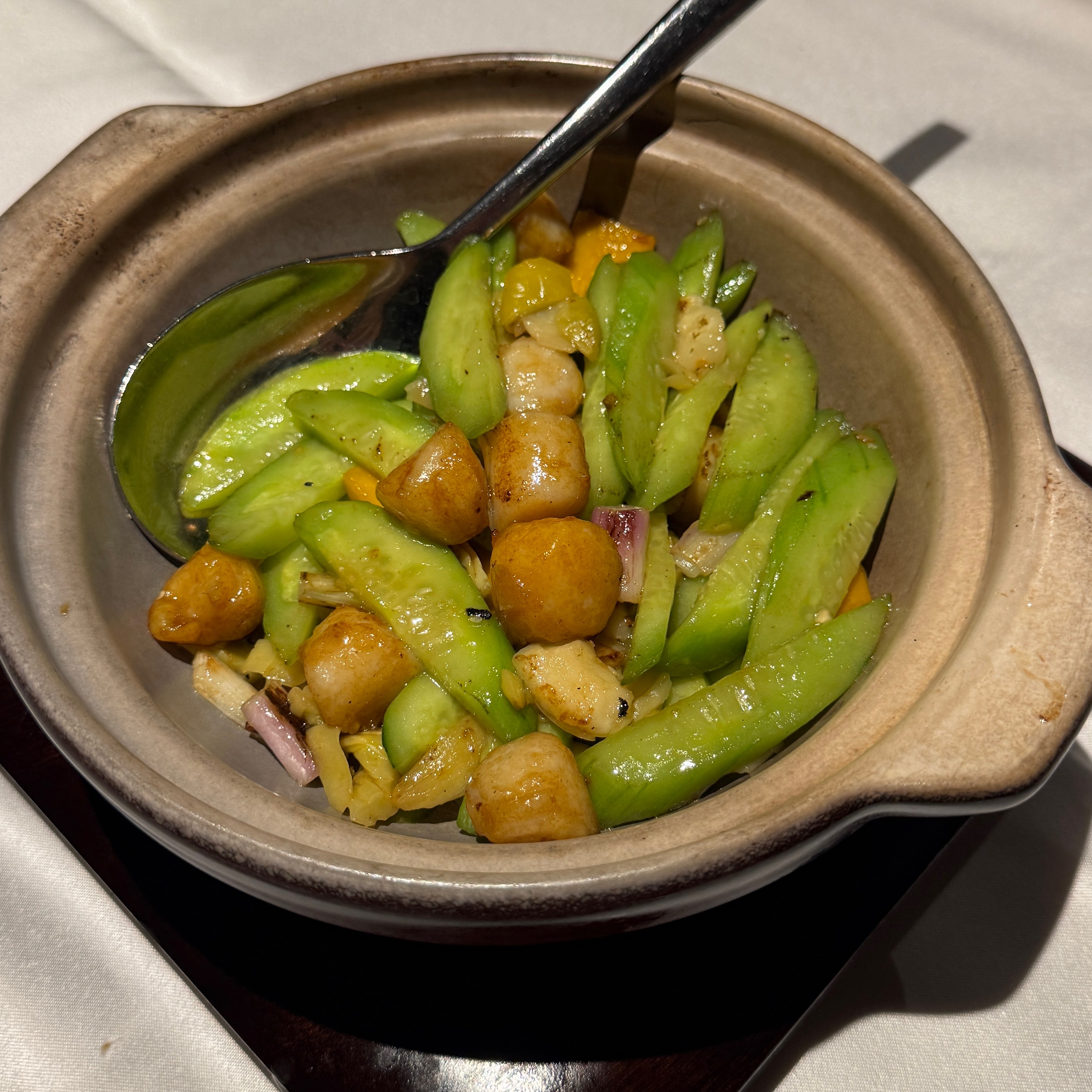 Cucumber, Pumpkin, Scallops, Pickled Cucumber Y48 at Bingsheng Taste 炳胜品味 on #foodmento http://foodmento.com/place/16196