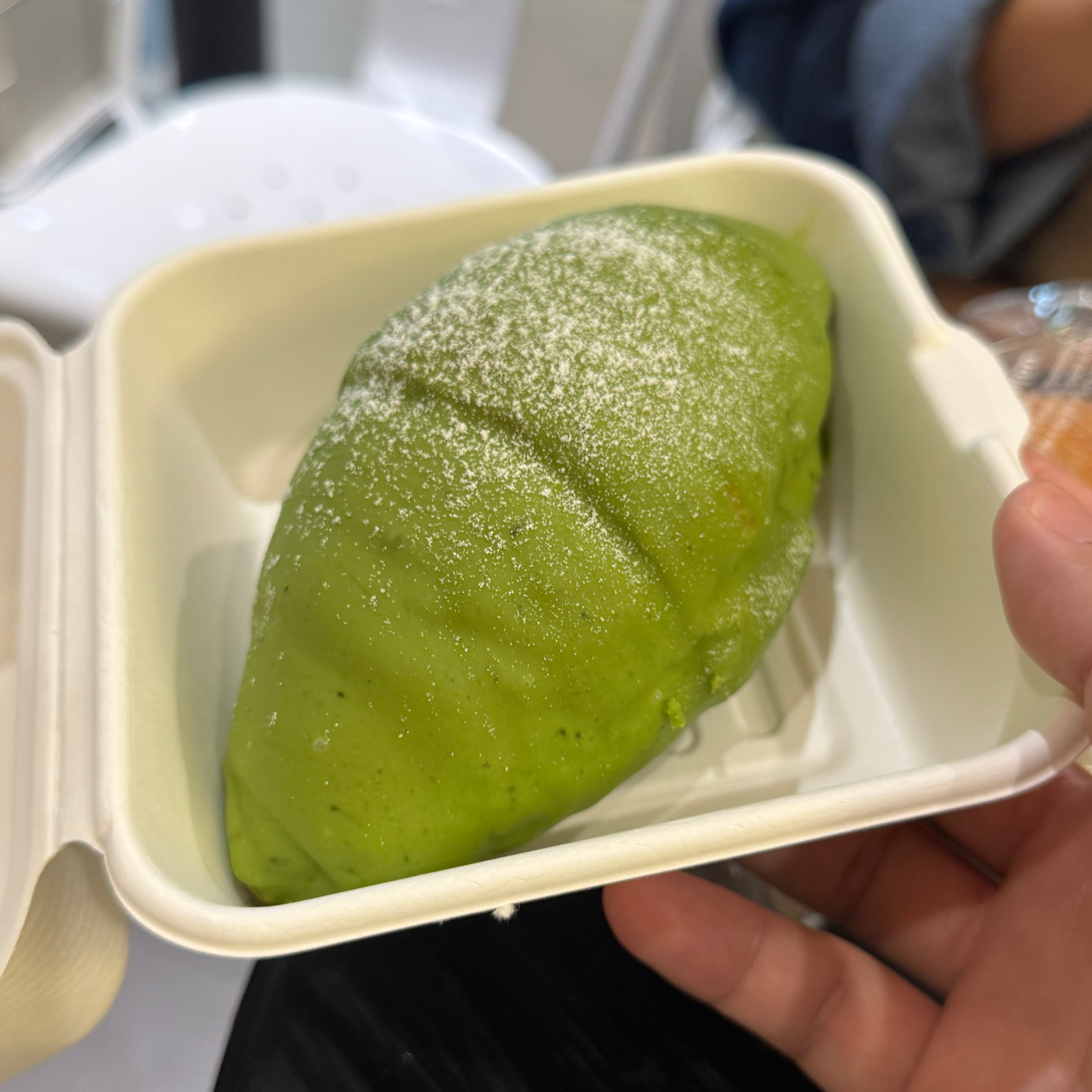 Double Matcha Cream Salt Bread Y22 at Yancongtou BAKERY (Guangzhou K11 Branch) on #foodmento http://foodmento.com/place/16201