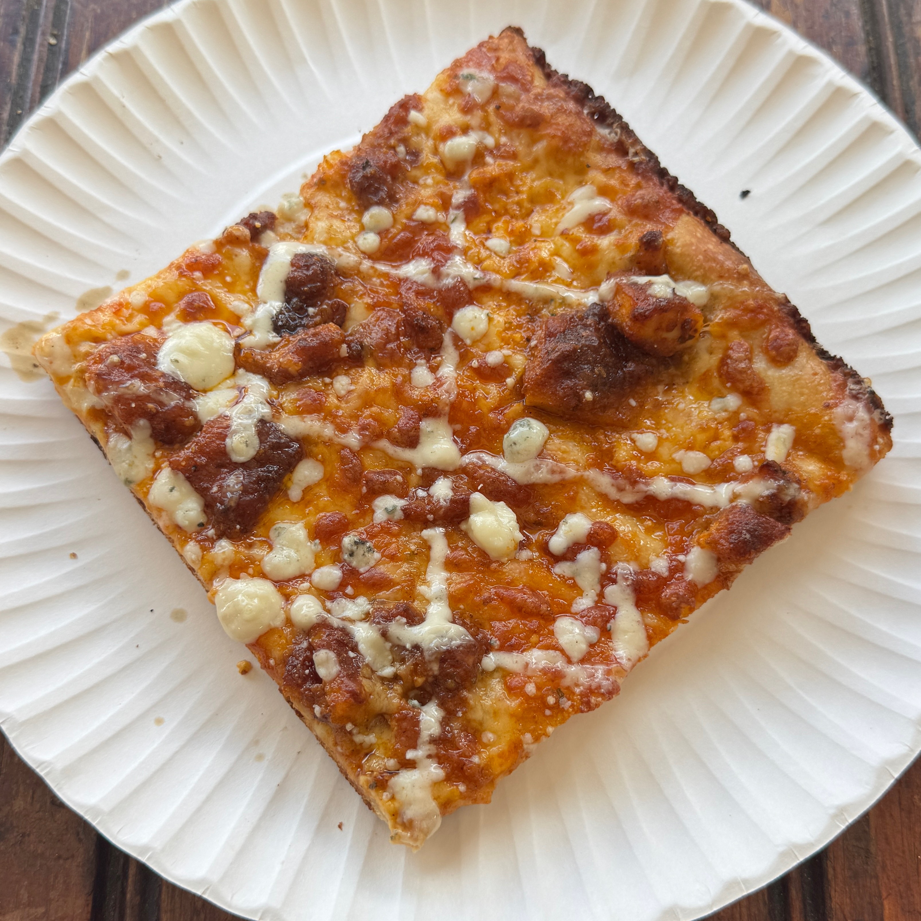 Buffalo Grandma Pizza $5 at Mano's Pizzeria on #foodmento http://foodmento.com/place/16268