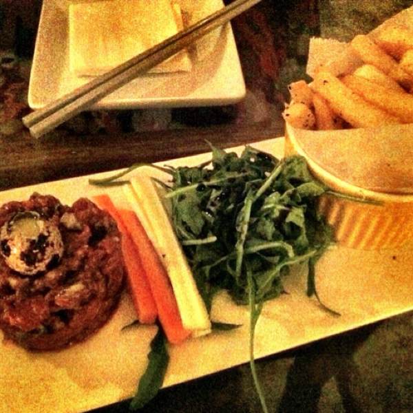 Steak Tartare with Quail Egg & Fries at Kilo on #foodmento http://foodmento.com/place/170