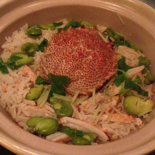Crab & Broad Bean Gohan (Claypot Rice) at Shun no Aji Ichi on #foodmento http://foodmento.com/place/1816