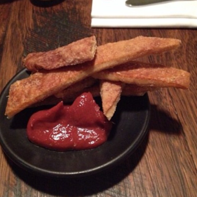 Crackling With Rhubarb Sauce at Josie Bones on #foodmento http://foodmento.com/place/2128