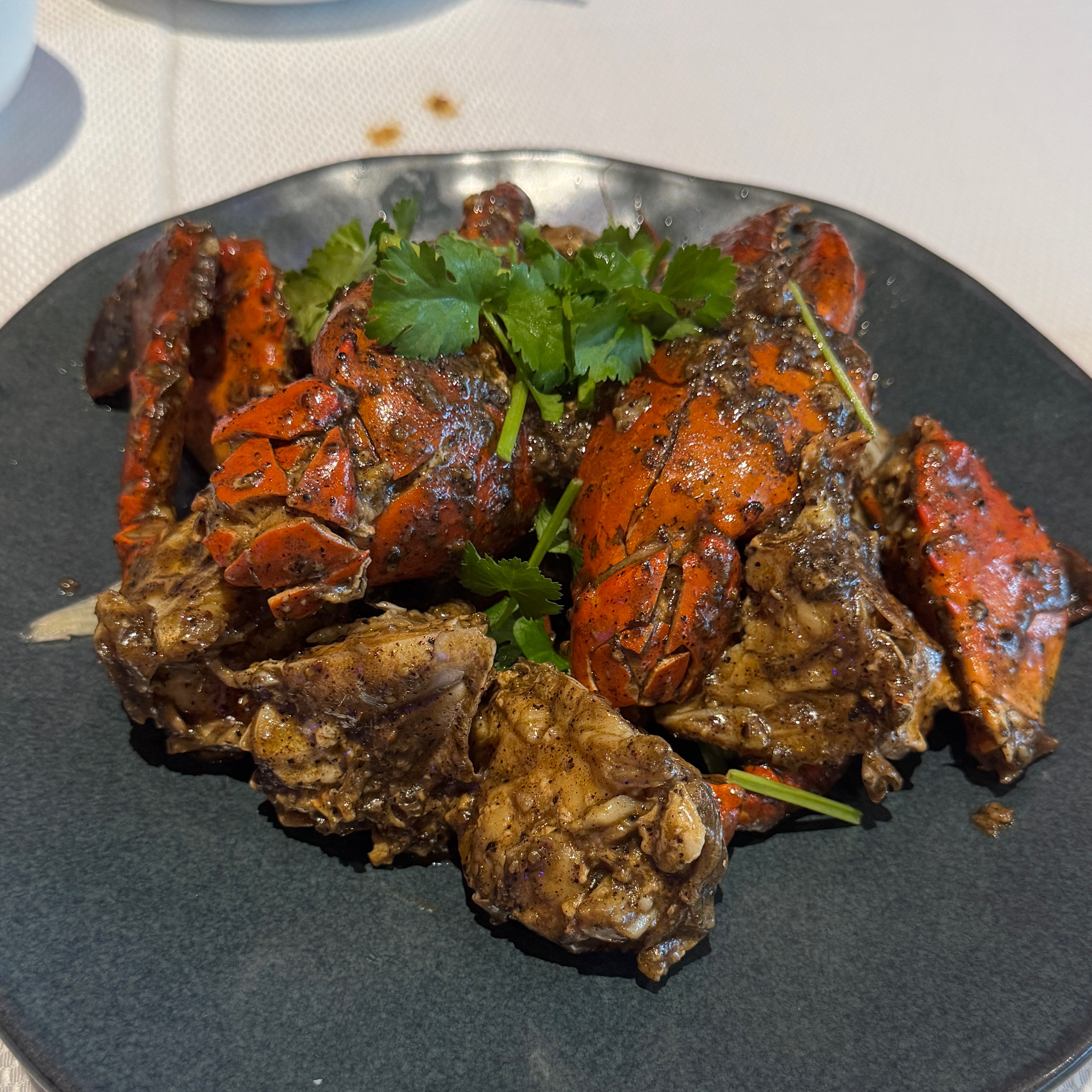 Black Pepper Crab ($10.80 per 100g, 900g min) on #foodmento http://foodmento.com/dish/8172