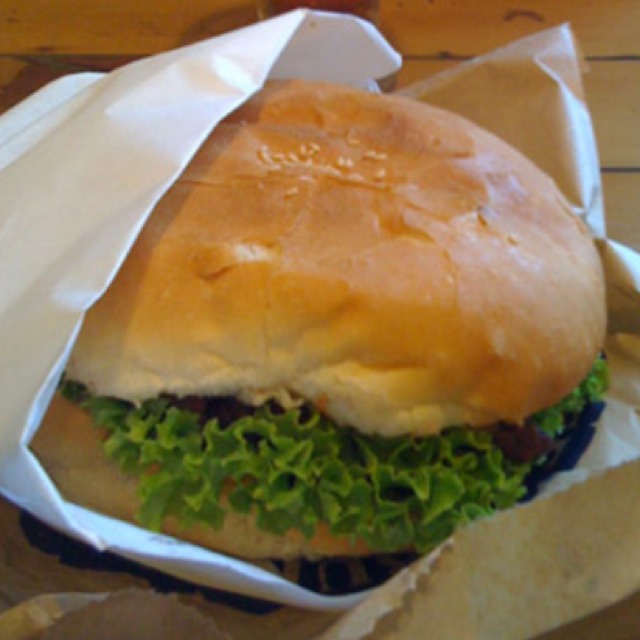 Bun Laden Burger (Falafel Patties) at Fergburger on #foodmento http://foodmento.com/place/2173