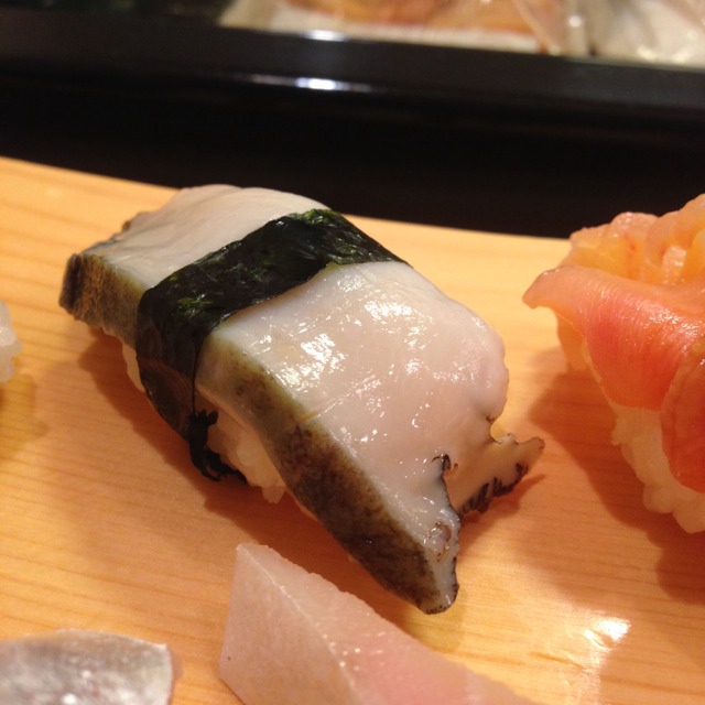 Awabi Sushi (Abalone) at 正寿司 on #foodmento http://foodmento.com/place/2253