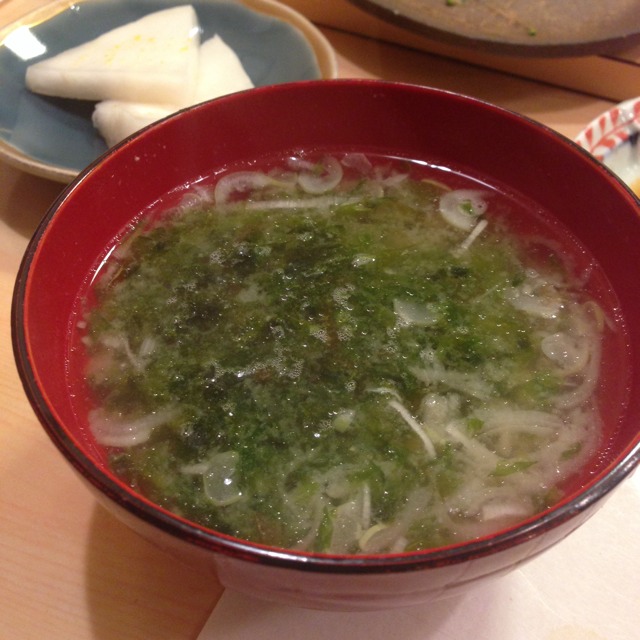 Miso Soup at 正寿司 on #foodmento http://foodmento.com/place/2253