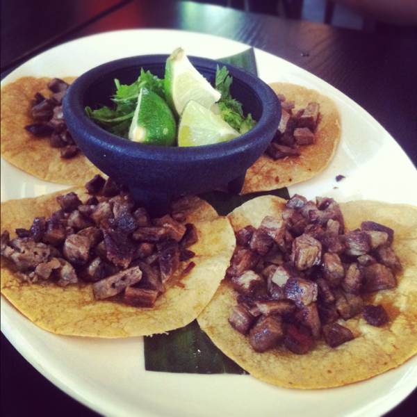 Tacos De Bistec (Beef cubes) at Señor Taco Mexican Taqueria @ Chijmes on #foodmento http://foodmento.com/place/234