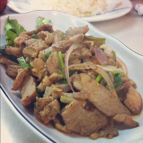 Nam Tok Pork (Larb) at Diandin Leluk on #foodmento http://foodmento.com/place/237