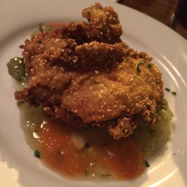 Cornmeal Fried Oyster, Cucumber Ketchup... from Monk’s Kettle on #foodmento http://foodmento.com/dish/9392