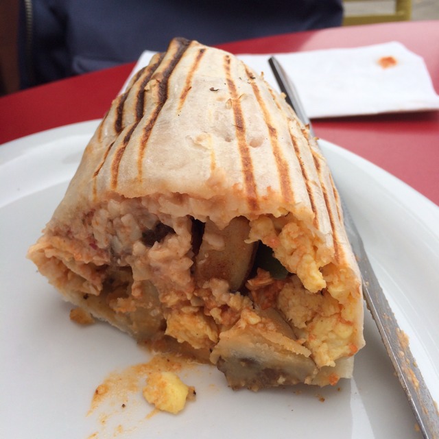 Breakfast Burrito (Chicken Chorizo, Hash, Eggs) at Coffee Bar (CLOSED) on #foodmento http://foodmento.com/place/2595