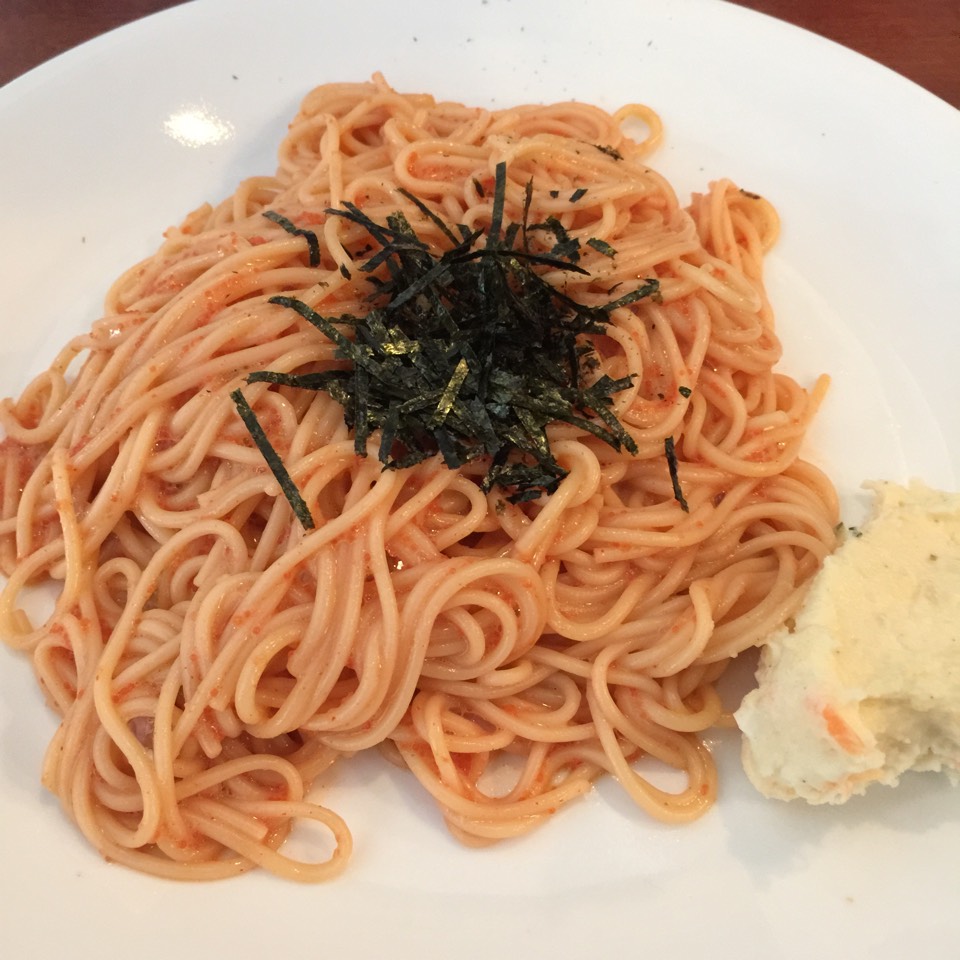 Tarako Spaghetti (Spicy Codfish Roe) from Hiroko's Place (CLOSED) on #foodmento http://foodmento.com/dish/12720