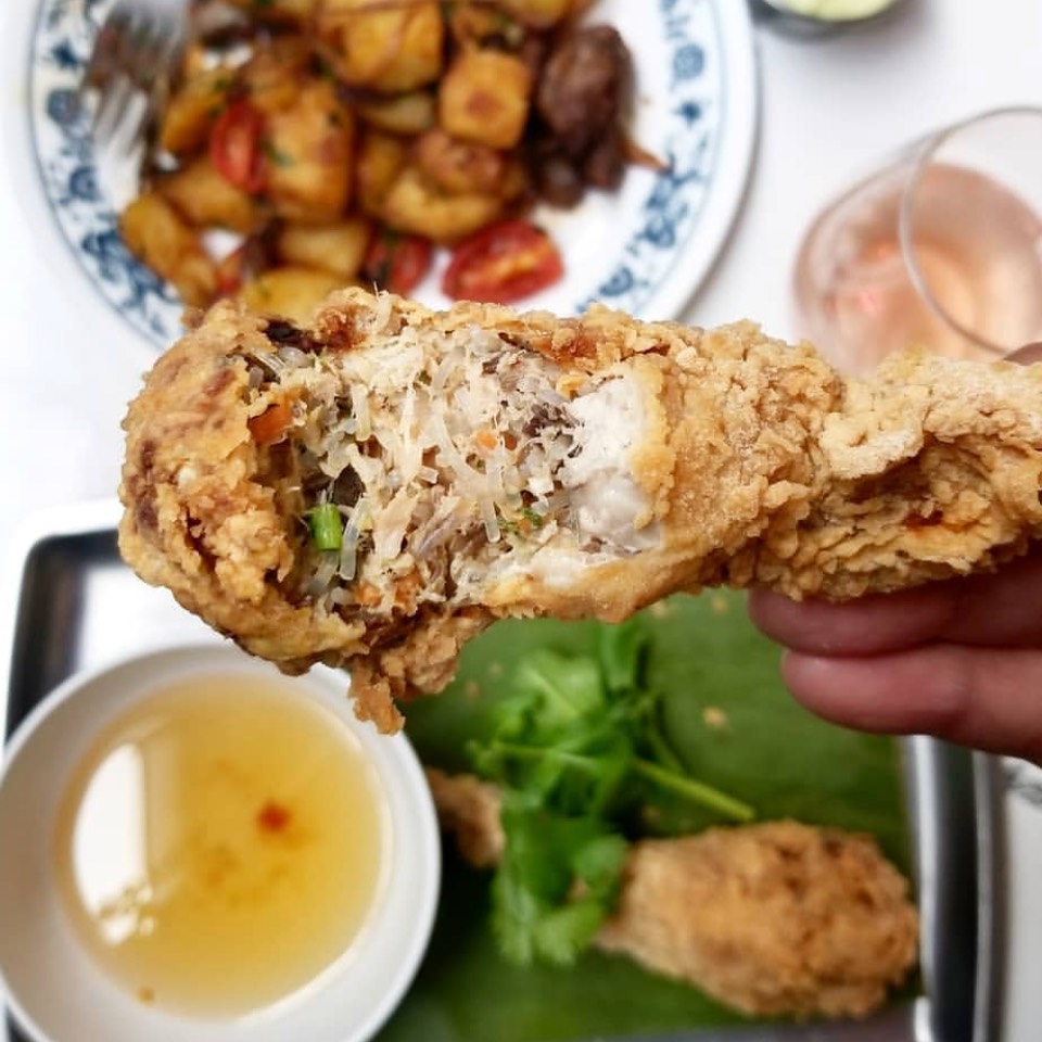Fried Chicken Angel Wings, stuffed with pork ball, crab, shrimp on #foodmento http://foodmento.com/dish/29474