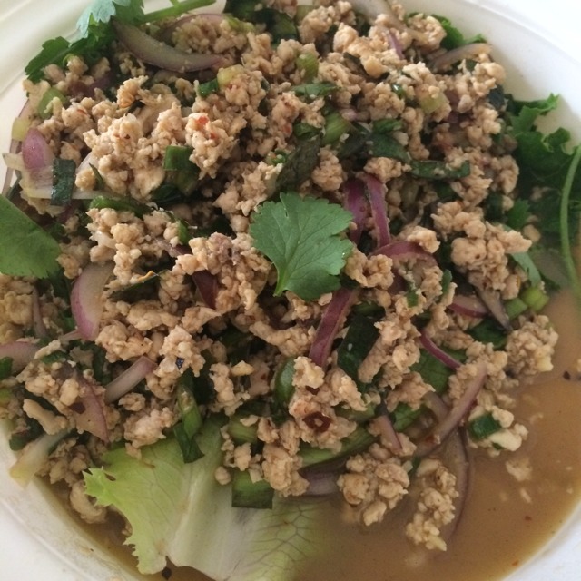 Larb Gai (Minced Chicken) from Wondee Siam I on #foodmento http://foodmento.com/dish/10372