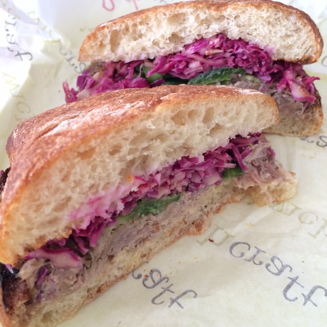 Slow Roasted Berkshire Pork Sandwich With Red Cabbage, Jalapeño... from 'wichcraft (CLOSED) on #foodmento http://foodmento.com/dish/10384
