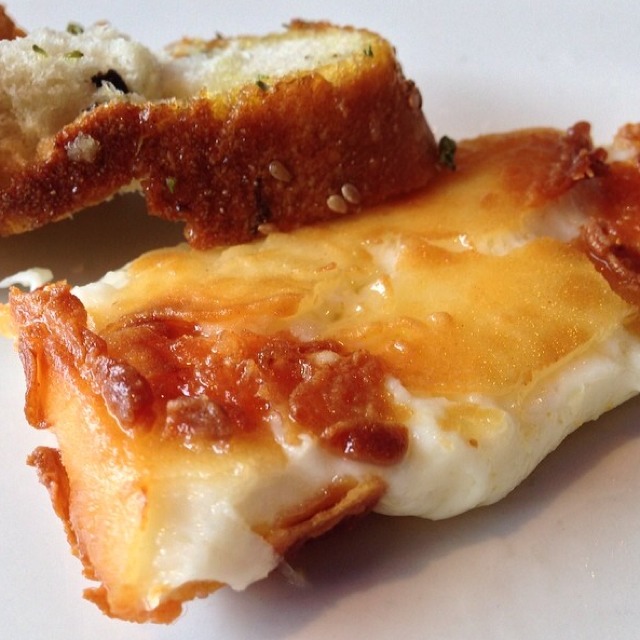 Saganaki (Fried Greek Cheese) at Taverna Kyclades on #foodmento http://foodmento.com/place/2758