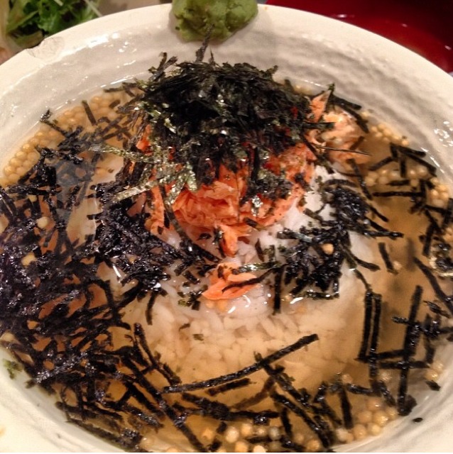 Sake Chazuke (Rice In Hot Broth With Salmon) at Yakitori Taisho on #foodmento http://foodmento.com/place/2762