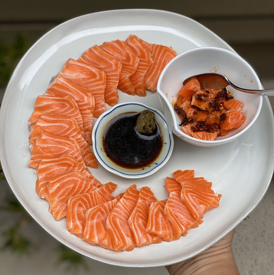 Salmon Sashimi at Chez Victoria (PRIVATE) on #foodmento http://foodmento.com/place/2777