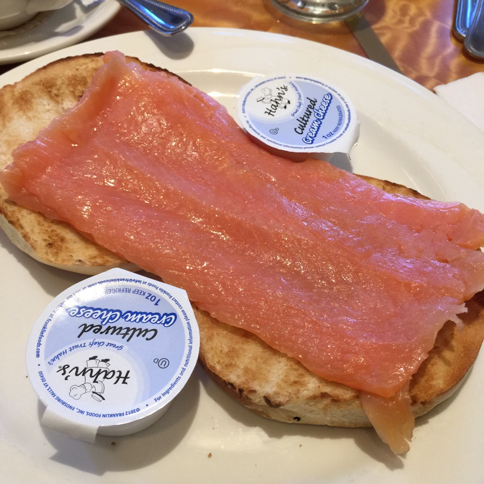 Toasted Bagel, Lox & Cream Cheese at Georgia Diner on #foodmento http://foodmento.com/place/284