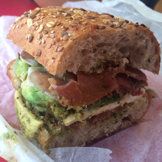 Caprese Sandwich With Prosciutto  at Telegraphe Café on #foodmento http://foodmento.com/place/2875