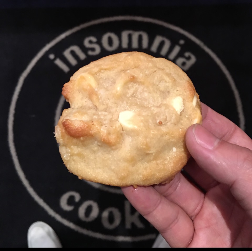 White Chocolate Macadamia Cookie at Insomnia Cookies on #foodmento http://foodmento.com/place/2935