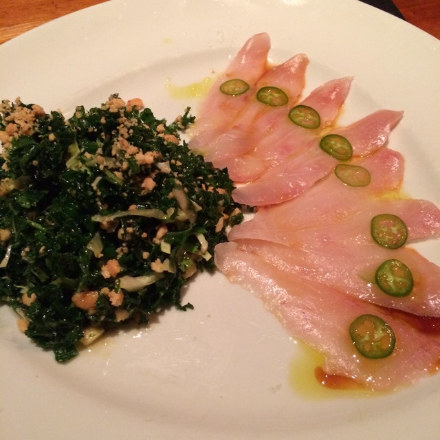 Yellowtail Sashimi With Kale at Hillstone on #foodmento http://foodmento.com/place/296