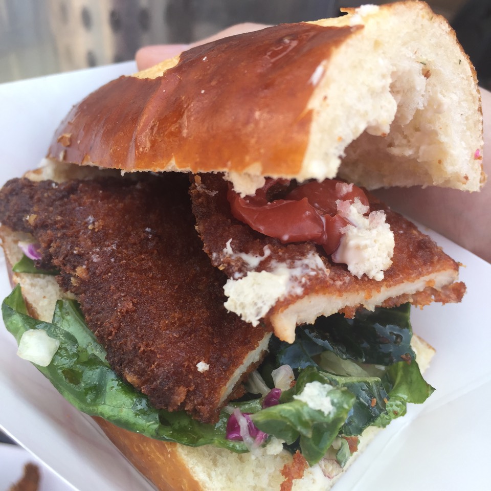 Pork Schnitzel Sandwich at Smorgasburg Williamsburg on #foodmento http://foodmento.com/place/2984