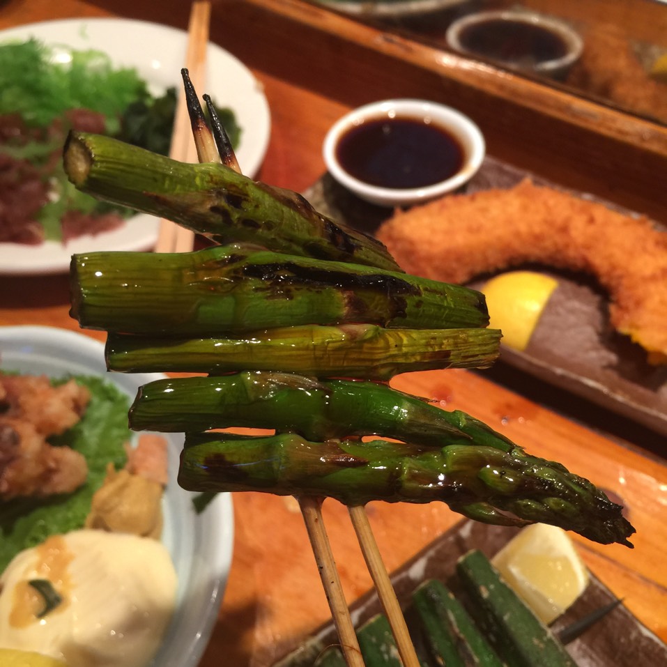 Aspara Yaki (Asparagus) at Village Yokocho on #foodmento http://foodmento.com/place/2994