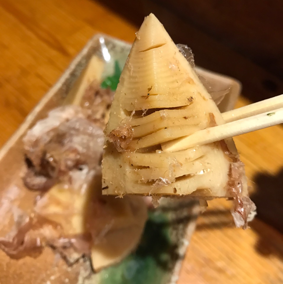 Takenoko (Sliced Bamboo Shoot, Bonito Flavored Broth) at Village Yokocho on #foodmento http://foodmento.com/place/2994