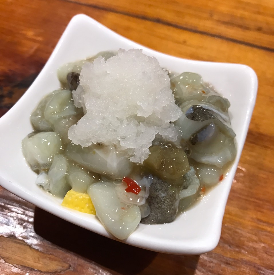 Takowasa (Raw Salted Octopus, Wasabi) from Village Yokocho on #foodmento http://foodmento.com/dish/43974