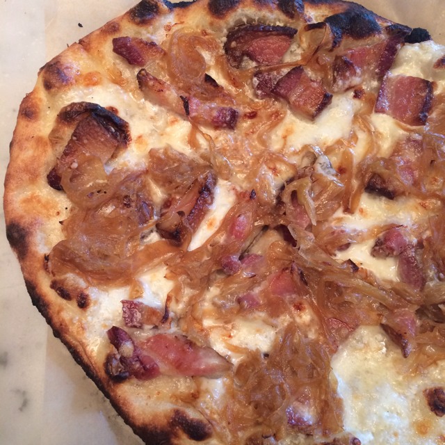 Flambe Pizza (Bechamel, Caramelized Onion, Lardons...) at Co. (CLOSED) on #foodmento http://foodmento.com/place/3013