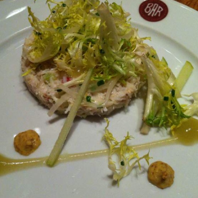 Crab Salad w Celery, Granny Smith Apple, Frisee at Bar Boulud on #foodmento http://foodmento.com/place/303