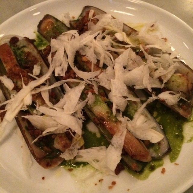 Razor Clams With Shaved Horseradish at Estela on #foodmento http://foodmento.com/place/3090