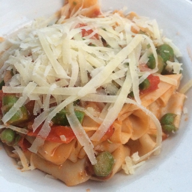Pappardelle with Asparagus, Peas, Tomatoes at Supper on #foodmento http://foodmento.com/place/3135