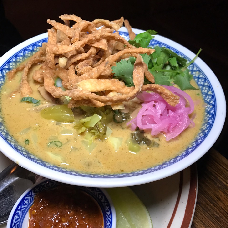 Khao Soi Kaa Kai (Northern Style Golden Curry Chicken Leg Noodle Soup) at Uncle Boons (CLOSED) on #foodmento http://foodmento.com/place/3183