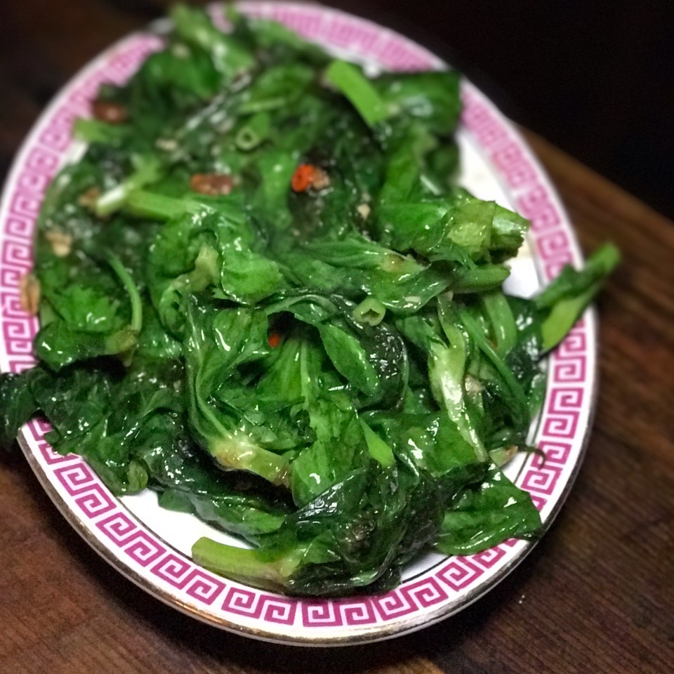 Puk Fai Dang (Pea Shoots With Garlic) from Uncle Boons (CLOSED) on #foodmento http://foodmento.com/dish/42515