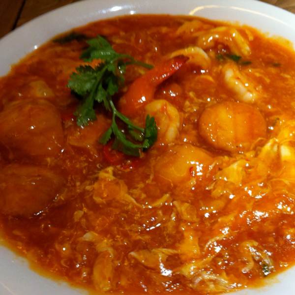 Tofu and Prawns in Tomato Sauce at Soup Restaurant 三盅兩件 on #foodmento http://foodmento.com/place/31