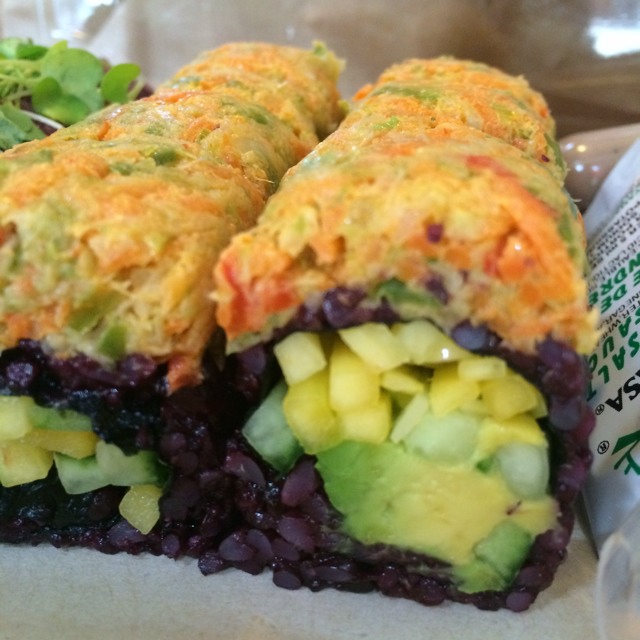 Spicy Mang Roll (Black Rice, Mango, Cucumber, Avocado...) at Beyond Sushi - The Green Roll on #foodmento http://foodmento.com/place/3211