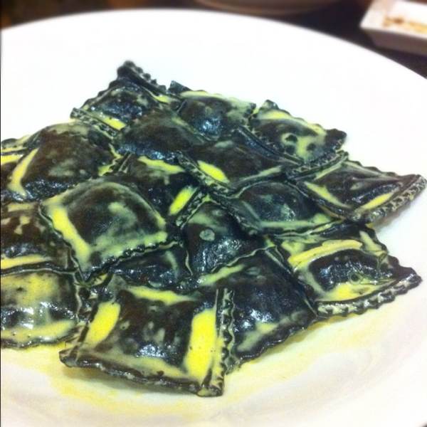 Ravioli Neri al Salmone (Squid Ink) from Galbiati Gourmet Deli on #foodmento http://foodmento.com/dish/1067