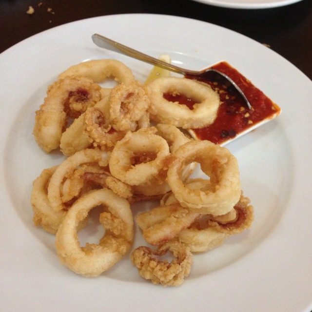 Calamari Fritti (Fried Squid With Tomato Dip) at Galbiati Gourmet Deli on #foodmento http://foodmento.com/place/321