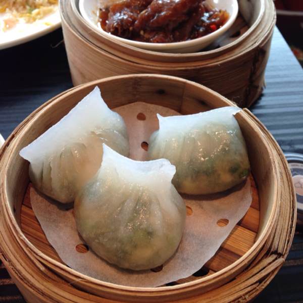 Steamed Chive w Prawn & Pork Dumplings on #foodmento http://foodmento.com/dish/1480